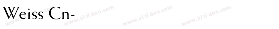 Weiss Cn字体转换